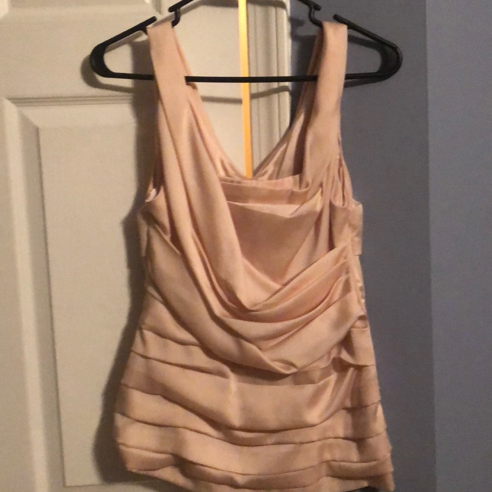 Delicate champagne color silky feel sexy tank